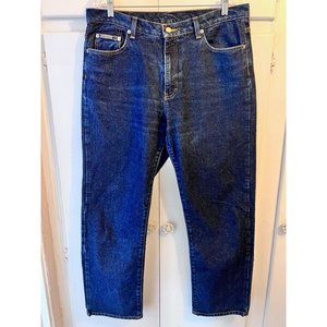 Calvin Klein Denim Blue Jeans Plus Size 16 Inseam 30in Straight Leg, 100% Cotton